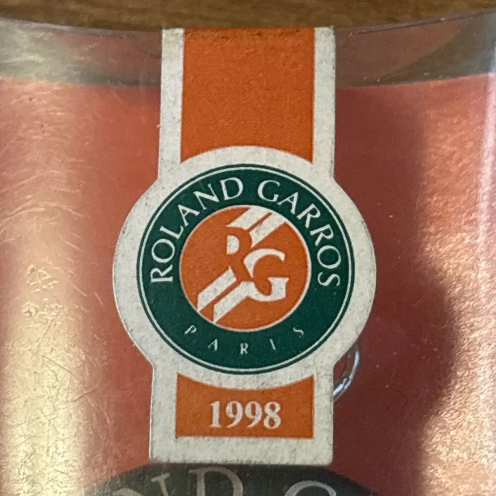 Vintage 1998 Roland Garros Keychain With Red Court Clay And Certificate
